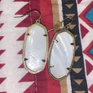 White & Gold Kendra Scott Earringss